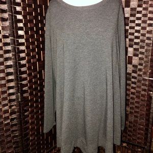 Gray knit top 1x